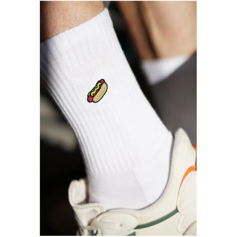 SNACKZ Hot Dog | Bestickte Bio Baumwoll Socken