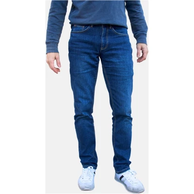 TORLAND Herren vegan Jeans Regular Fit Lars 7 Pockets Mid Indigoblau