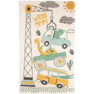 TRANQUILLO Teppich für Kids CARS, Good Weave-zertifiziert, 150 x 90 cm (BS210)