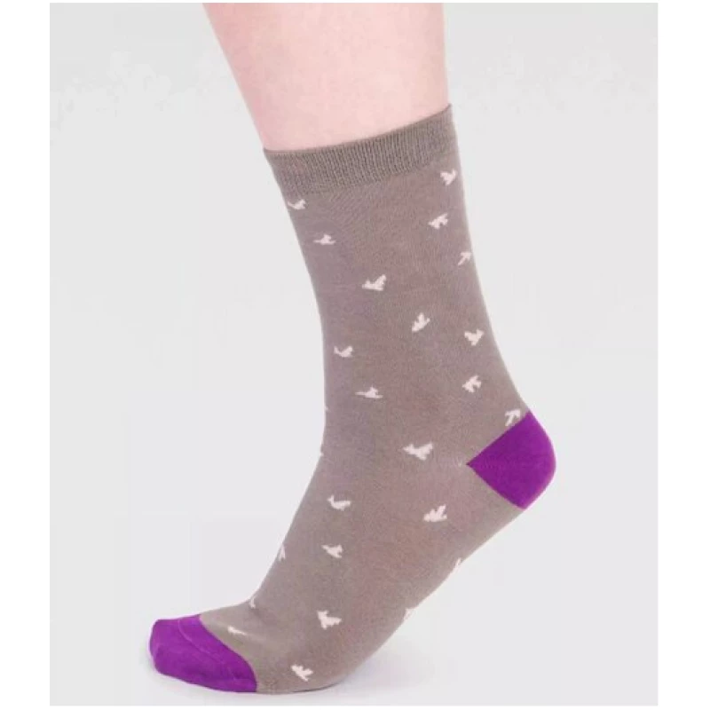 Thought Baumwoll-Socken mit Vogel Motiv Modell: Wren
