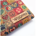 Veggees ® Peacie Veganes Portemonnaie aus Kork für Damen / RFID Schutz, XL