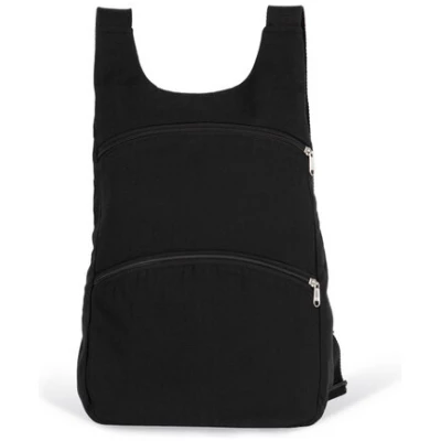 YTWOO Recycelter schwarzer Rucksack mit Anti-Diebstahlschutz-Tasche auf der Rückseite