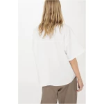 hessnatur Damen Brushed Popeline Bluse Oversize aus Bio-Baumwolle - weiß - Größe L