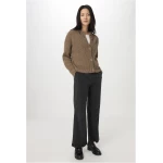 hessnatur Damen Bundfalten-Hose aus TENCEL™ Lyocell mit Bio-Baumwolle - schwarz - Größe 34