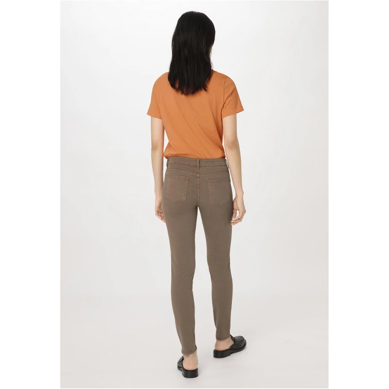 hessnatur Damen Five-Pocket Hose Skinny aus TENCEL™ Lyocell mit Bio-Baumwolle - braun - Größe 34