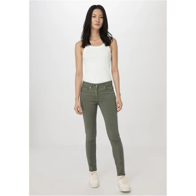 hessnatur Damen Five-Pocket Hose Skinny aus TENCEL™ Lyocell mit Bio-Baumwolle - grün - Größe 34