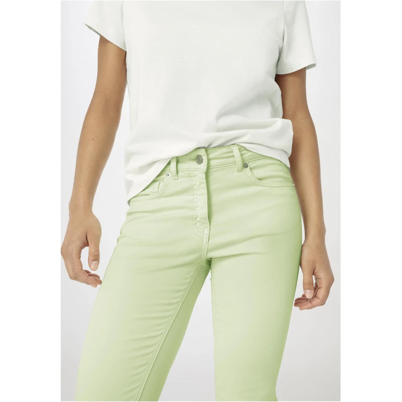 hessnatur Damen Five-Pocket Hose Skinny aus TENCEL™ Lyocell mit Bio-Baumwolle - grün - Größe 36