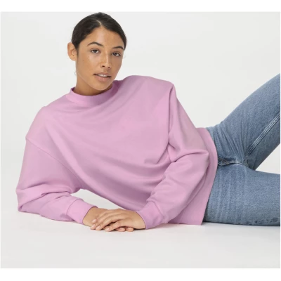 hessnatur Damen Sweatshirt Relaxed aus Bio-Baumwolle - rosa - Größe 34