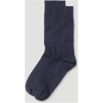 hessnatur Herren Merino-Socken im 2er-Pack aus Bio-Merinowolle mit Bio-Baumwolle - blau - Größe 40-42