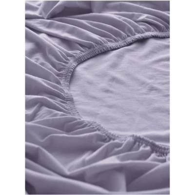 hessnatur Jersey-Spannbetttuch aus Bio-Baumwolle - lila - Größe 90-100x200 cm