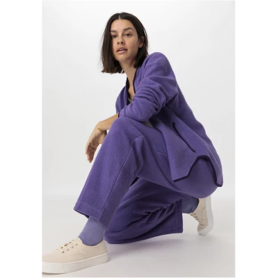hessnatur Loungewear Fleece-Hose aus Bio-Baumwolle - lila - Größe 42