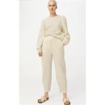 hessnatur Loungewear Fleece-Hose aus Bio-Baumwolle - natur - Größe 34
