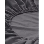 hessnatur Perkal-Spannbettlaken aus Bio-Baumwolle - grau - Größe 90-100x200 cm