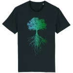 roots of compassion Baum T-Shirt bio & fair & vegan - gerader Schnitt - Wurzeln, Natur
