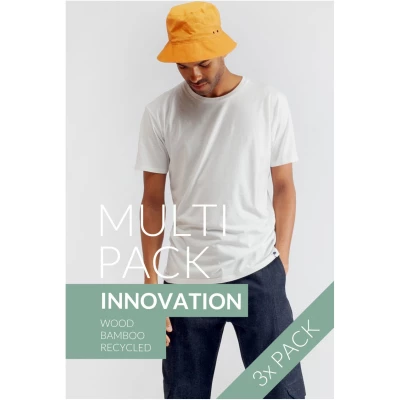 3er Pack "Innovative Material Mix" für Männer, Baumwolle, Recycled