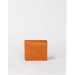 Alex Fold-over Wallet - Cognac Classic Leather - Compact Leather Wallet Back Zipper Pocket