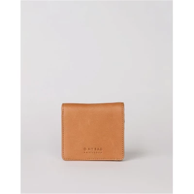 Alex Fold-over Wallet - Wild Oak Soft Grain Leather - Compact Leather Wallet Back Zipper Pocket