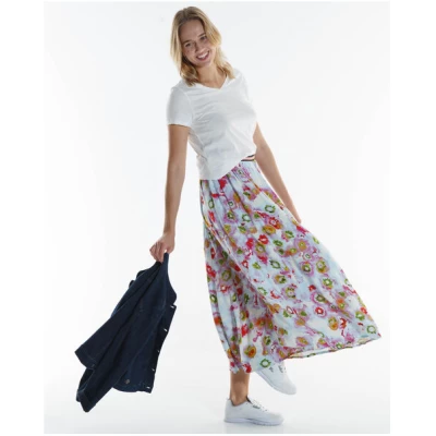 Alma & Lovis Maxi Rock mit Blütenprint auf EcoVero | Flower Skirt