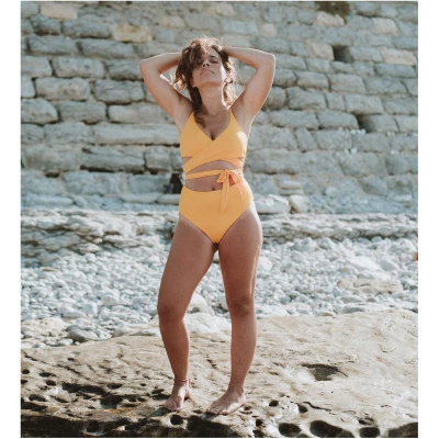 Anekdot Damen vegan Bikini-Set Lin + Skyline High Gelb