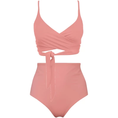 Anekdot Damen vegan Lin + Core Hohes Bikini-Set Blush