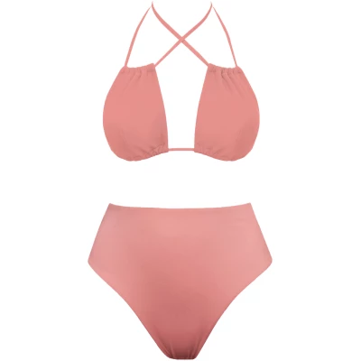 Anekdot Damen vegan Low Versatile + Skyline High Bikini Set Blush