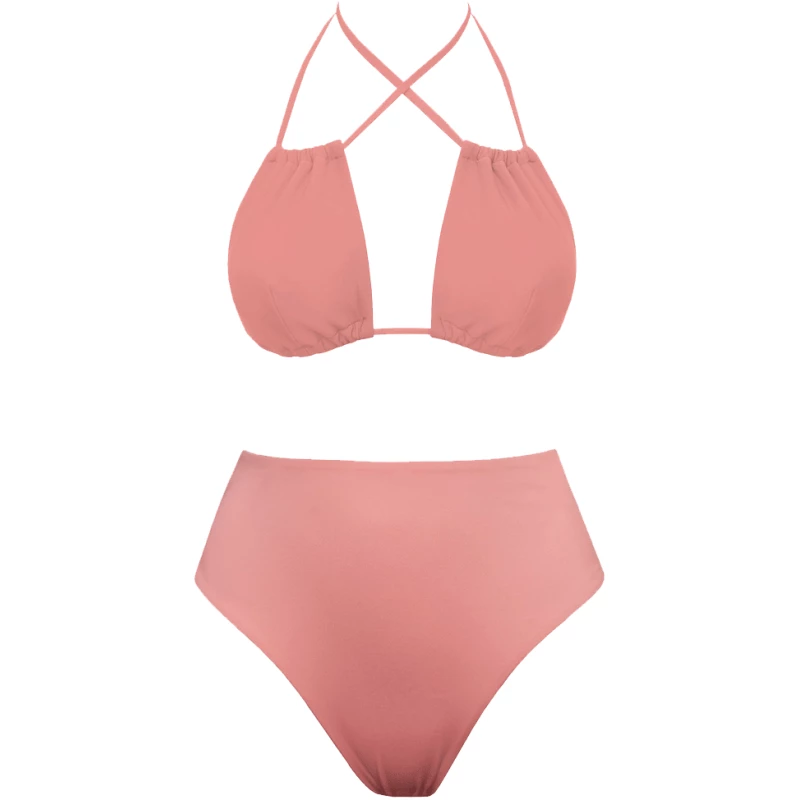 Anekdot Damen vegan Low Versatile + Skyline High Bikini Set Blush