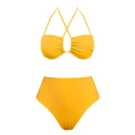 Anekdot Damen vegan Low Versatile + Skyline High Bikini Set Yellow