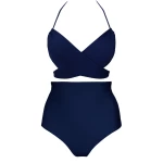 Anekdot Damen vegan Versatile + Core High Bikini Set Navy