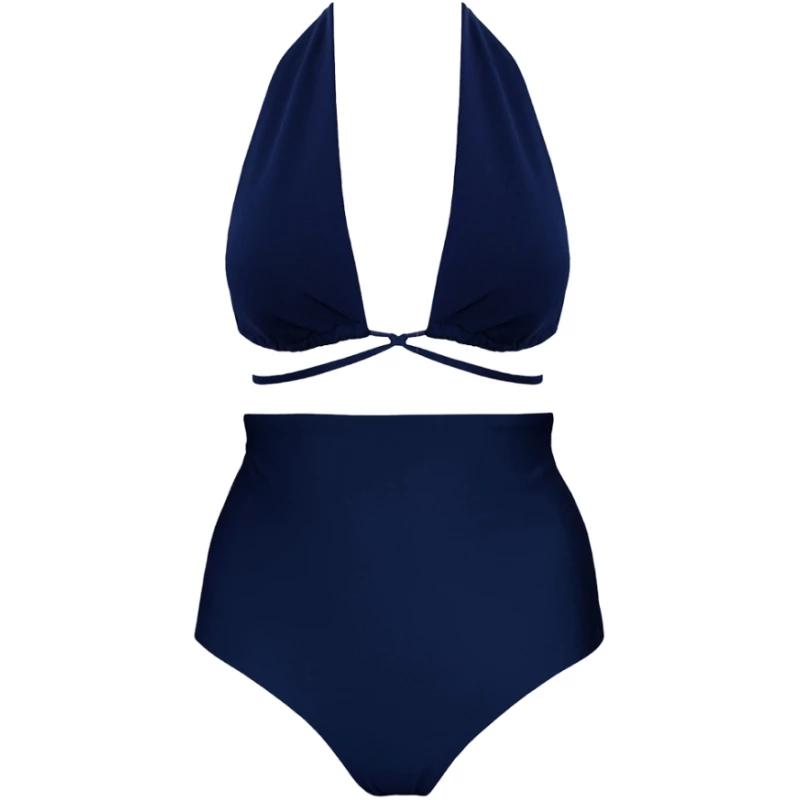 Anekdot Damen vegan Versatile + Core High Bikini Set Navy