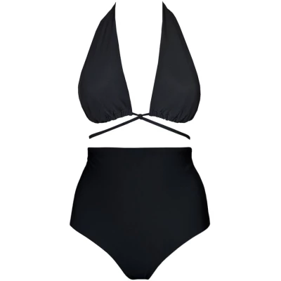 Anekdot Damen vegan Versatile + Core High Bikini Set Schwarz