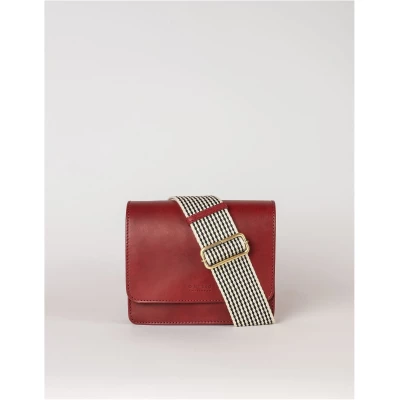 Audrey Mini - Ruby Classic Leather - Structured Crossbody Bag Two Straps