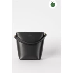 Bobbi Bucket Bag Midi - Black Apple Leather - Vegan Leather Bucket Bag