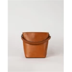 Bobbi Bucket Bag Midi - Cognac Classic Leather - Small Bucket Bag Removable Strap