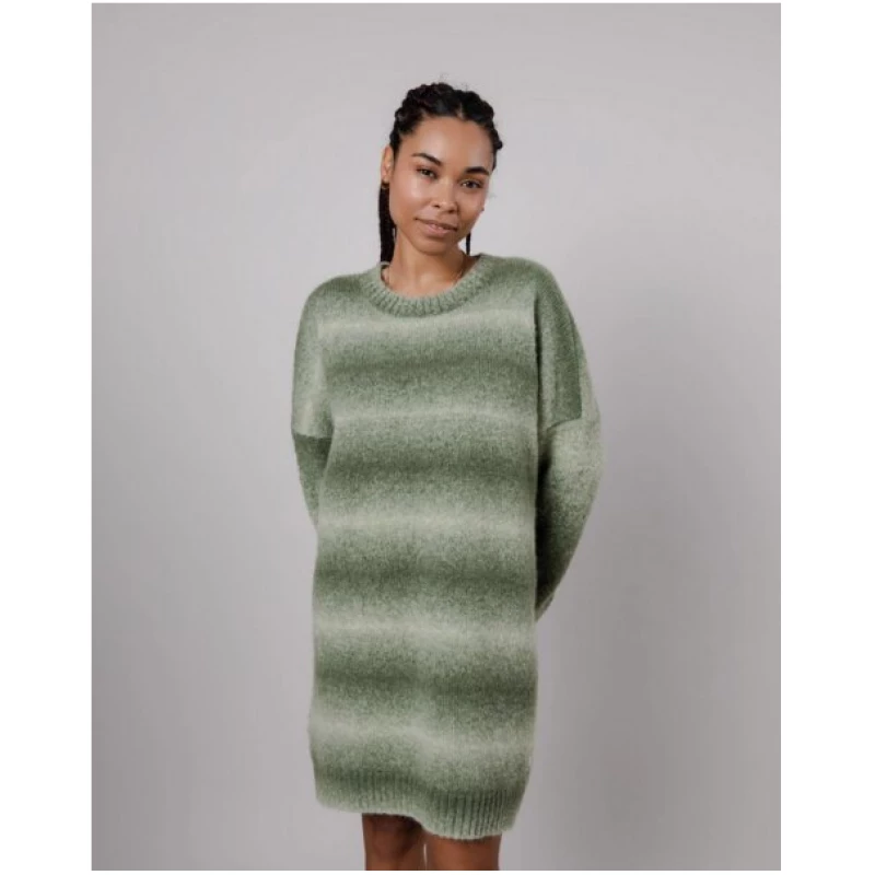 Brava Fabrics Knitted Alpaca Dress Moss