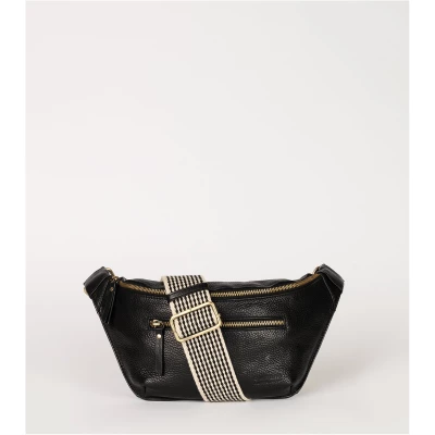 Bum Bag - Black Soft Grain Leather - Cross Body Belt Bag