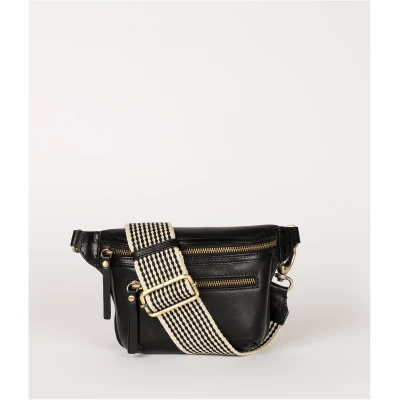 Bum Bag - Black Stromboli Leather - Cross Body Belt Bag