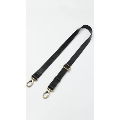 Bum Bag Strap - Black Stromboli Leather - Add-on Detachable And Adjustable Bum Bag Strap