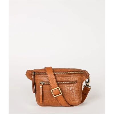 Bum Bag - Wild Oak Soft Grain Croco Leather - Cross Body Belt Bag