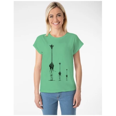 CORA happywear Nachhaltiges T-Shirt LAURA in Eukalyptusfaser| drei Giraffen