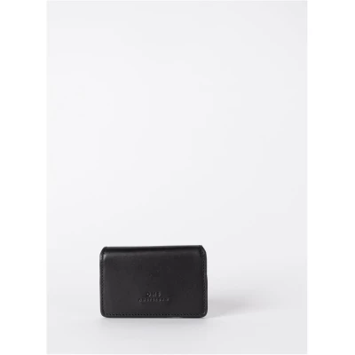 Cassies Cardcase - Black Classic Leather - Small Leather Wallet Magnetic Closure