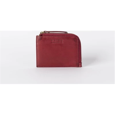 Coin Purse - Ruby Classic Leather - Mini-wallet Zip Around Closure