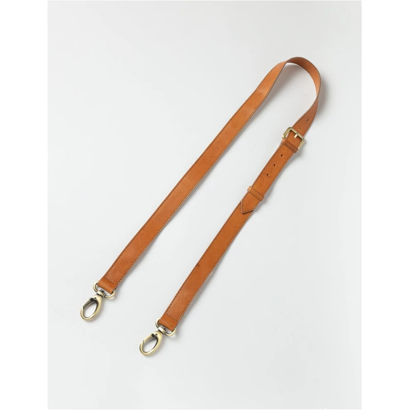 Crossbody Strap 25cm - Cognac Stromboli Leather - Add-on Detachable And Adjustable Crossbody Strap