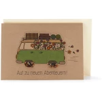 Die Stadtgärtner Grußkarte für Camper I VW Bus / Bulli mit Blumensamen zum Einpflanzen
