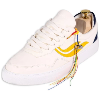 Genesis Footwear Sneaker - G-Soley - White/Yellow/Navy