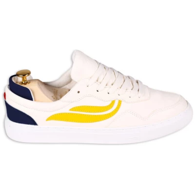 Genesis Footwear Sneaker - G-Soley - White/Yellow/Navy