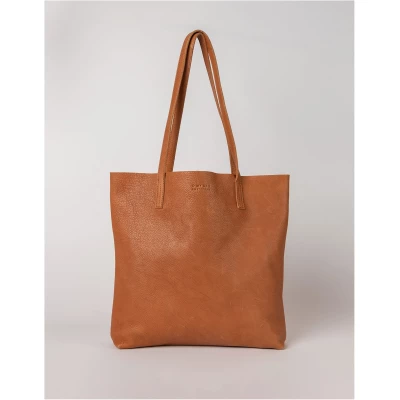 Georgia - Wild Oak Soft Grain Leather - Large Shopper Bag With Zipper Inside-bag