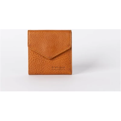 Georgies Wallet - Cognac Stromboli Leather - Compact Leather Wallet Magnetic Closure