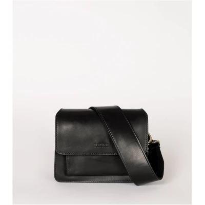 Harper Mini - Black Classic Leather - Accordion Style Midi Handbag