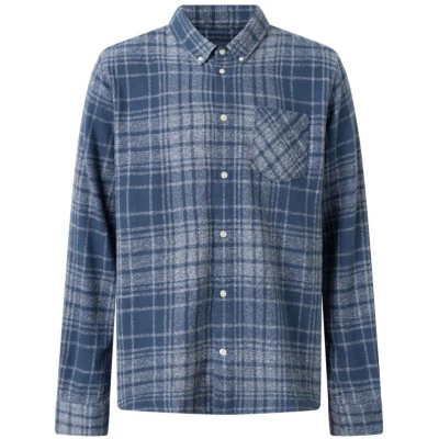 Hemd Flannel Checkered Blau