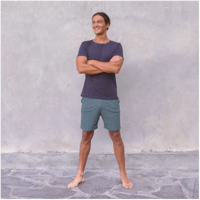 Jaya AXEL MELANGE - Männer - Shorts für Yoga und Freizeit aus Biobaumwolle